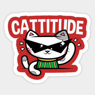 Cattitude Sticker